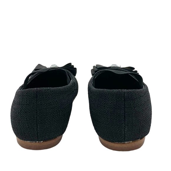 L'Amour Flat With Rhinestone and Bow Little Kid 12, Black - Picture 7 of 8